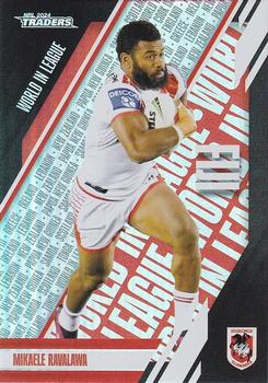 2024 NRL Traders Titanium - World In League Parallel #WLP41 Mikaele Ravalawa Front